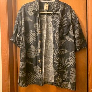 Hawaiian button down shirt.